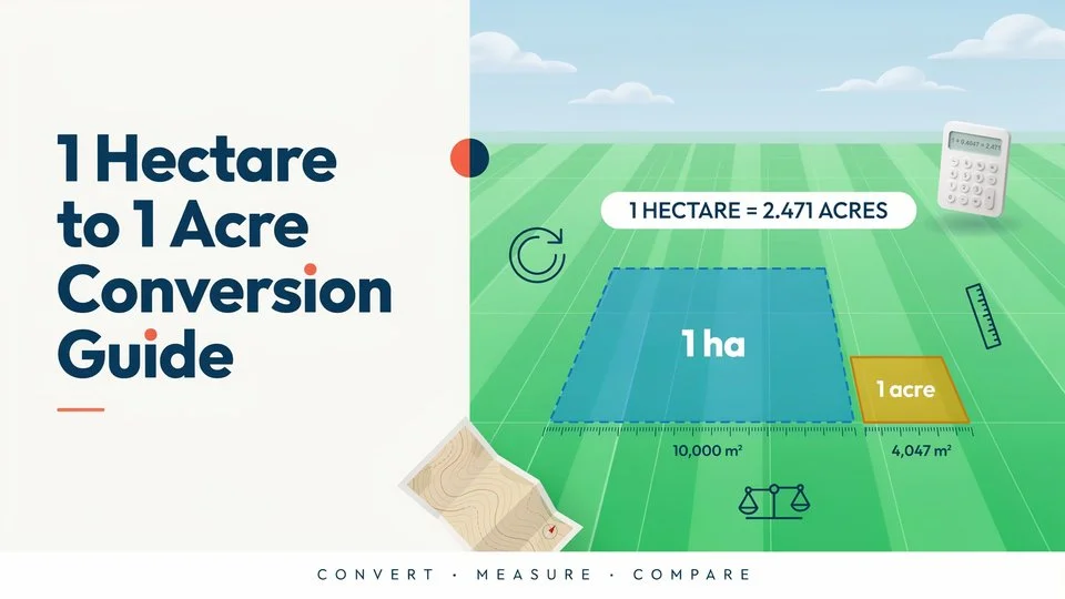 1 hectare to 1 acre